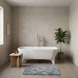 Fienza Hampton Cast Stone Solid Surface Freestanding Bathtub with Legs Rectangular With Overflow 1600x800x600mm - Matt White