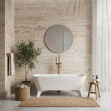 Fienza Hampton Cast Stone Solid Surface Freestanding Bathtub with Legs Rectangular With Overflow 1600x800x600mm - Matt White