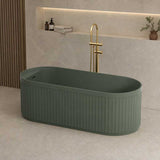 Fienza Minka Solid Surface Freestanding Bathtub Oval With Overflow 1700mm - Variant Colour