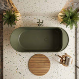 Fienza Minka Solid Surface Freestanding Bathtub Oval With Overflow 1700mm - Variant Colour