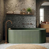 Fienza Minka Solid Surface Freestanding Bathtub Oval With Overflow 1700mm - Variant Colour