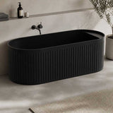 Fienza Minka Solid Surface Freestanding Bathtub Oval With Overflow 1700mm - Variant Colour