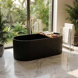 Fienza Minka Solid Surface Freestanding Bathtub Oval With Overflow 1700mm - Variant Colour