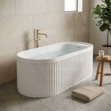 Fienza Minka Solid Surface Freestanding Bathtub Oval With Overflow 1700mm - Variant Colour
