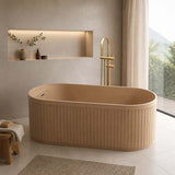 Fienza Minka Solid Surface Freestanding Bathtub Oval With Overflow 1700mm - Variant Colour