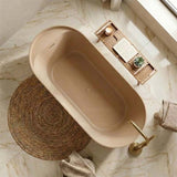 Fienza Minka Solid Surface Freestanding Bathtub Oval With Overflow 1700mm - Variant Colour