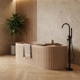 Fienza Minka Solid Surface Freestanding Bathtub Oval With Overflow 1700mm - Variant Colour