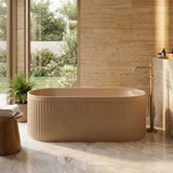 Fienza Minka Solid Surface Freestanding Bathtub Oval With Overflow 1700mm - Variant Colour