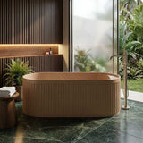 Fienza Minka Solid Surface Freestanding Bathtub Oval With Overflow 1700mm - Variant Colour