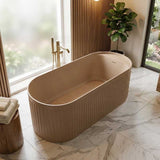 Fienza Minka Solid Surface Freestanding Bathtub Oval With Overflow 1700mm - Variant Colour
