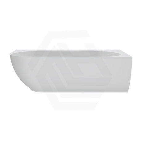 Fienza Matta 1750mm Solid Surface Left/Right Corner Bathtub with Overflow Matt White