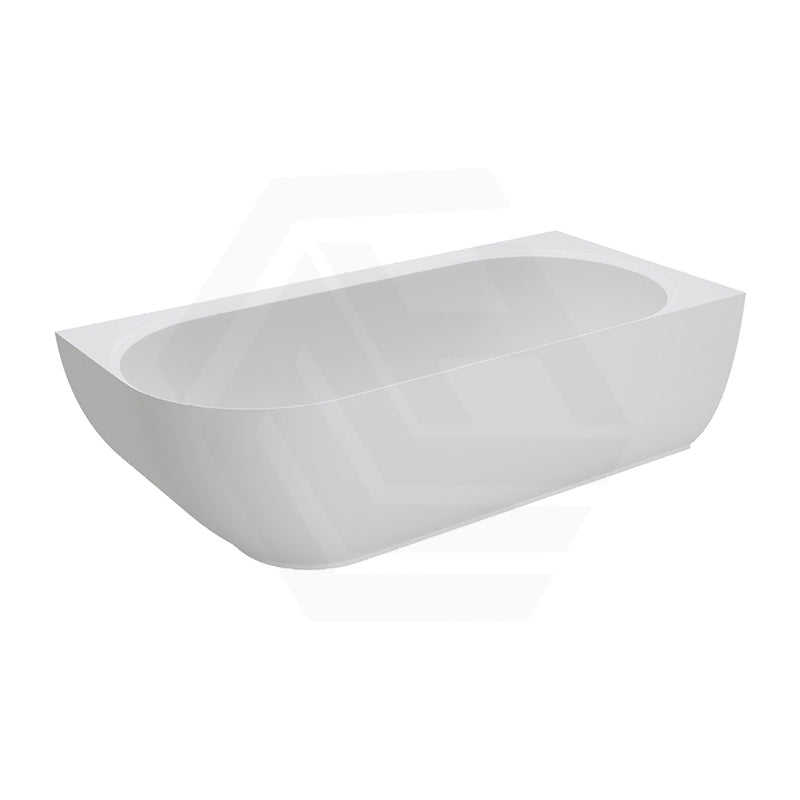Fienza Matta Solid Surface Left/Right Corner Bathtub with Overflow 1750mm - Matt White