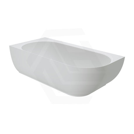 Fienza Matta 1750mm Solid Surface Left/Right Corner Bathtub with Overflow Matt White