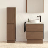 Fienza 350x350x1520mm Edge Freestanding Tall Boy Cabinet with Kickboard Variant Colour Available