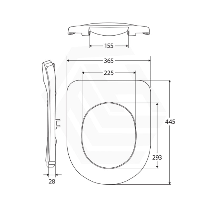 Fienza Stella Care Toilet Seat Anti-Lateral Gloss Blue