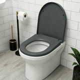 Fienza Empire UF Soft Close Toilet Seat 425x363x49mm - Gloss White/Gloss Grey
