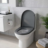 Fienza Empire UF Soft Close Toilet Seat 425x363x49mm - Gloss White/Gloss Grey