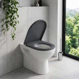 Fienza Empire UF Soft Close Toilet Seat 425x363x49mm - Gloss White/Gloss Grey