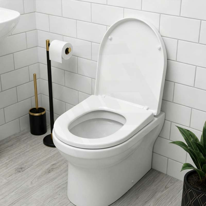 Fienza Empire UF Soft Close Toilet Seat 425x363x49mm - Gloss White/Gloss Grey