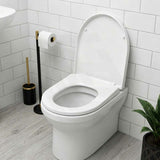 Fienza Empire UF Soft Close Toilet Seat 425x363x49mm - Gloss White/Gloss Grey