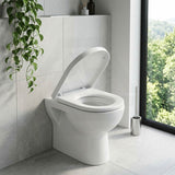 Fienza Empire UF Soft Close Toilet Seat 425x363x49mm - Gloss White/Gloss Grey
