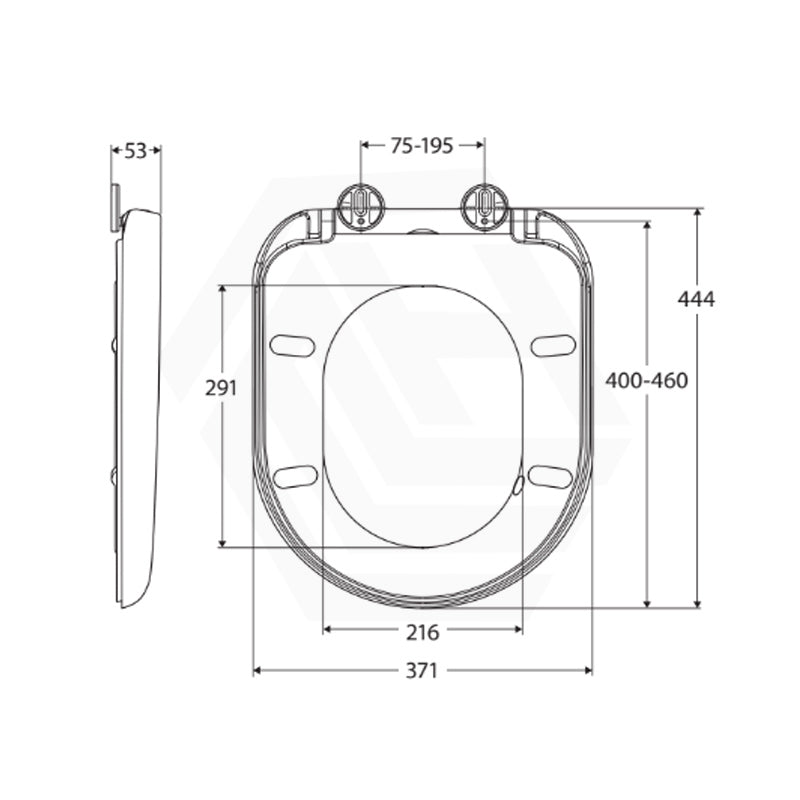Fienza Compact Toilet Seat UF Soft Close - Gloss White