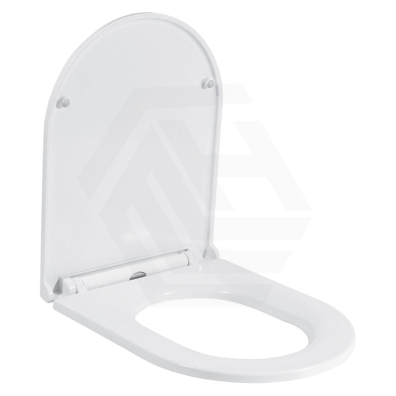 Fienza Koko UF Soft Close Slim Toilet Seat - Gloss White / Matt Black