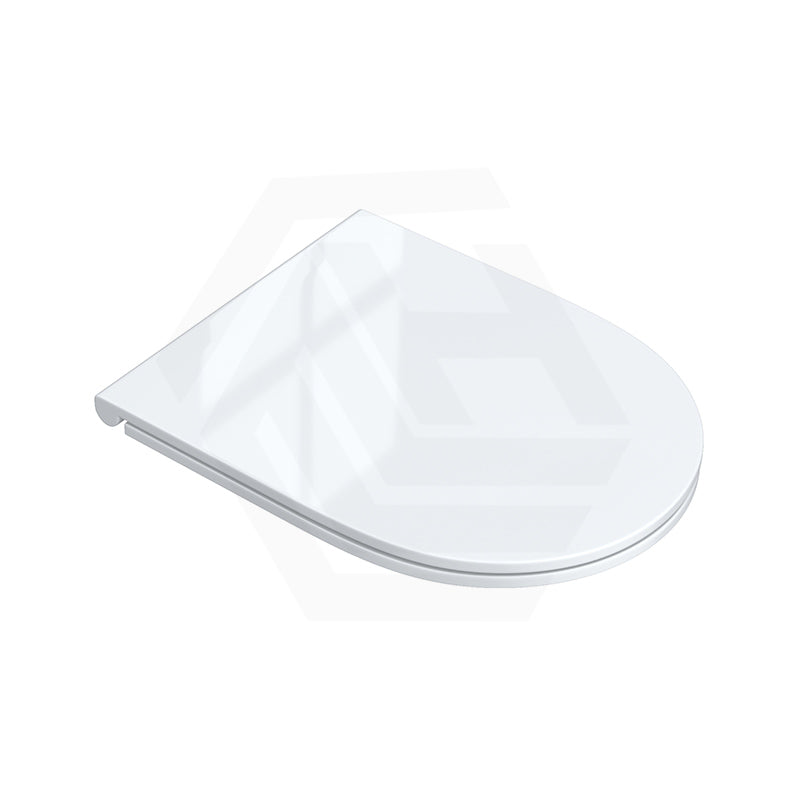Fienza Koko UF Soft Close Slim Toilet Seat - Gloss White / Matt Black