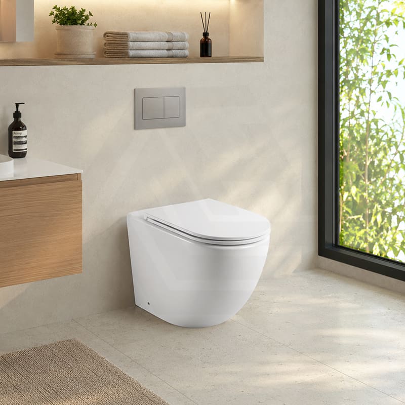Fienza Koko UF Soft Close Slim Toilet Seat - Gloss White / Matt Black
