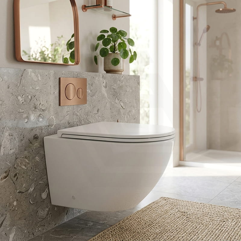 Fienza Koko UF Soft Close Slim Toilet Seat - Gloss White / Matt Black