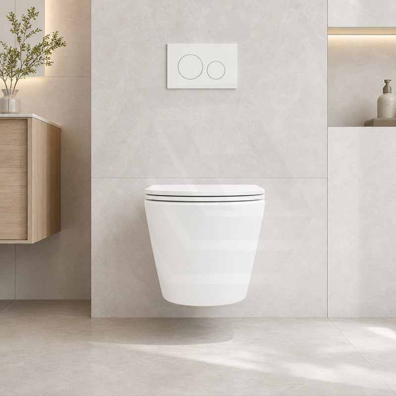 Fienza Koko UF Soft Close Slim Toilet Seat - Gloss White / Matt Black