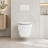 Fienza Koko UF Soft Close Slim Toilet Seat - Gloss White / Matt Black