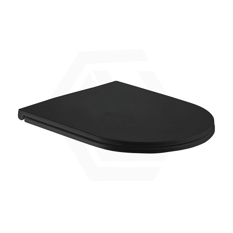 Fienza Koko UF Soft Close Slim Toilet Seat - Gloss White / Matt Black