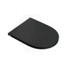 Fienza Koko UF Soft Close Slim Toilet Seat - Gloss White / Matt Black