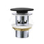 Fienza 32mm Solid Surface Cap Basin Pop-Up Waste with Overflow Matt Black