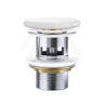 Fienza 32mm Flat Ceramic Cap Basin Pop-Up Waste with Overflow Gloss White
