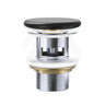 Fienza 32mm Flat Ceramic Cap Basin Pop-Up Waste with Overflow Matt Black