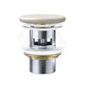 Fienza 32mm Flat Ceramic Cap Basin Pop-Up Waste with Overflow Matt Khaki