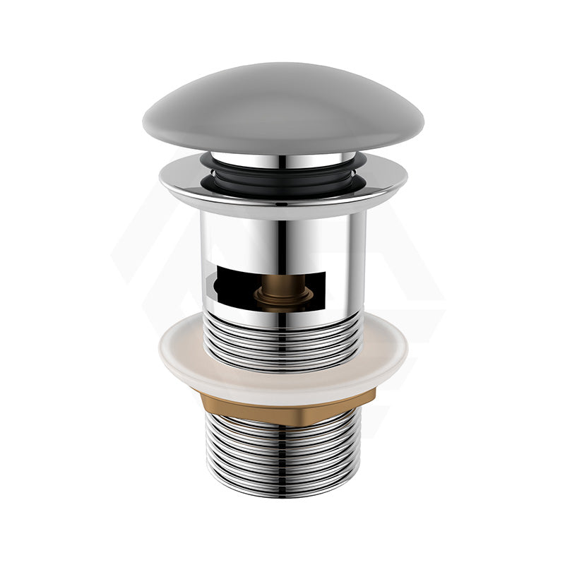 Fienza Ceramic Cap Pop-Up Waste 32mm with Overflow Matte Light Grey