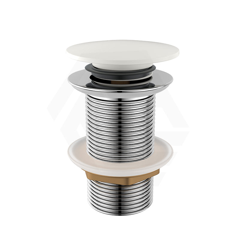 Fienza Cast Stone Cap Pop-Up Waste 32mm NO Overflow Matte White