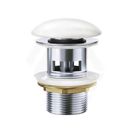 Fienza Ceramic Cap Basin Pop-Up Waste 32mm With Overflow Gloss White