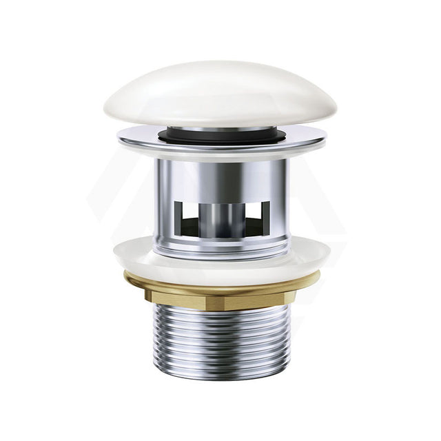 Fienza Ceramic Cap Basin Pop-Up Waste 32mm With Overflow Gloss White