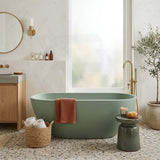 Fienza Jada Luxury Concrete Freestanding Bathtub Oval NO Overflow 1500mm - Variant Colour Available