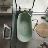 Fienza Jada Luxury Concrete Freestanding Bathtub Oval NO Overflow 1500mm - Variant Colour Available