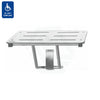 Disabled Shower Seat Stainless Steel Plastic White