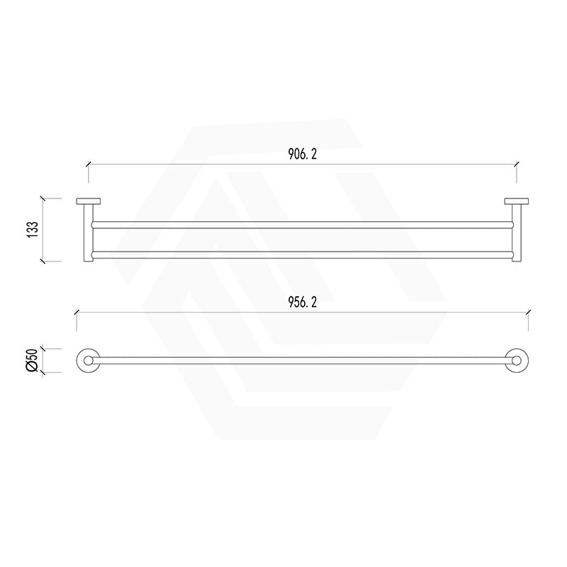 Feron 900mm Cuttable SS304 Double Towel Rail Variant Colour Available