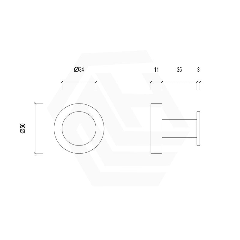 Feron Round Stainless Steel Robe Hook Variant Colour Available