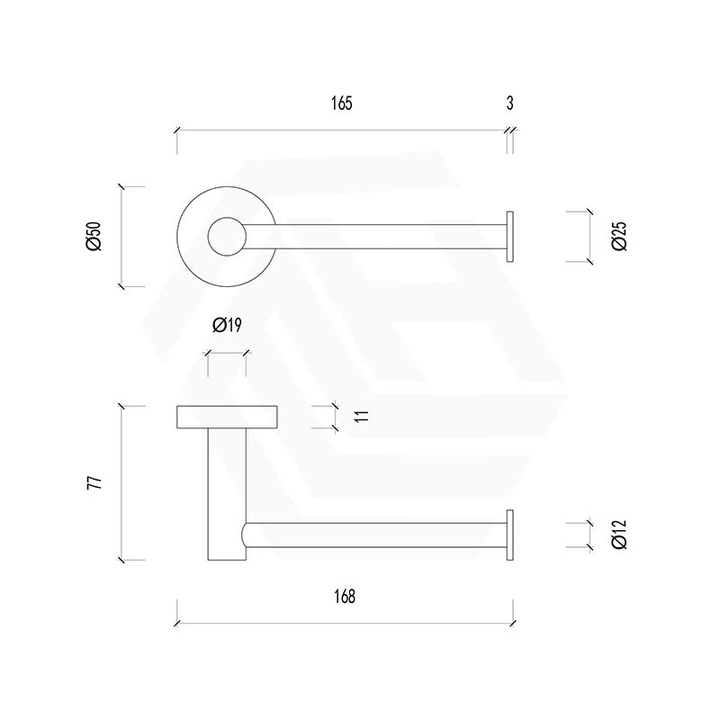 Feron Round Stainless Steel Toilet Roll Holder Variant Colour Available