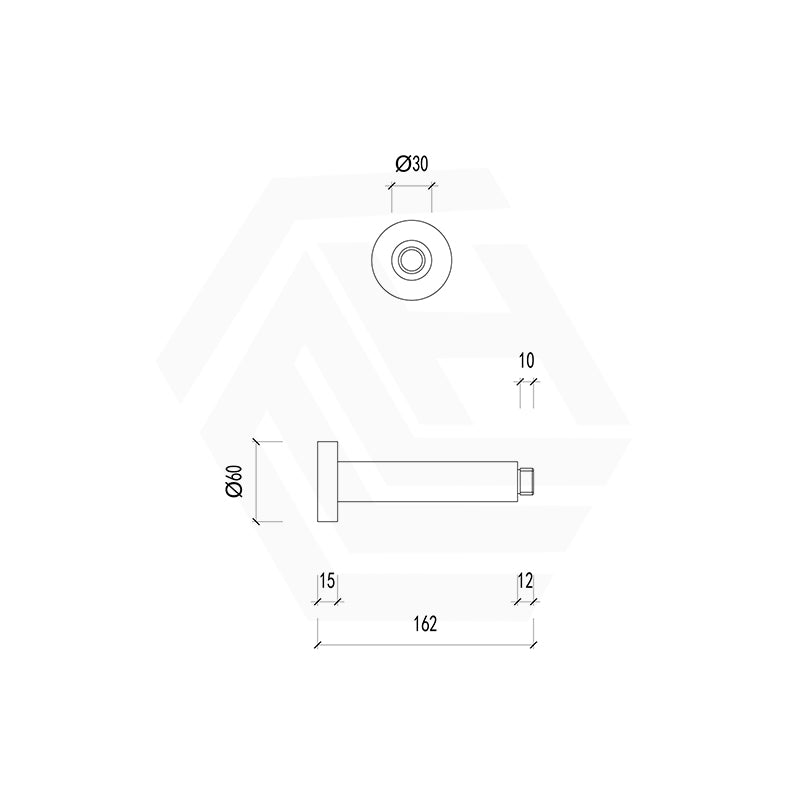 Feron Round Stainless Steel Ceiling Shower Arm 150mm/300mm/470mm - Variant Colour
