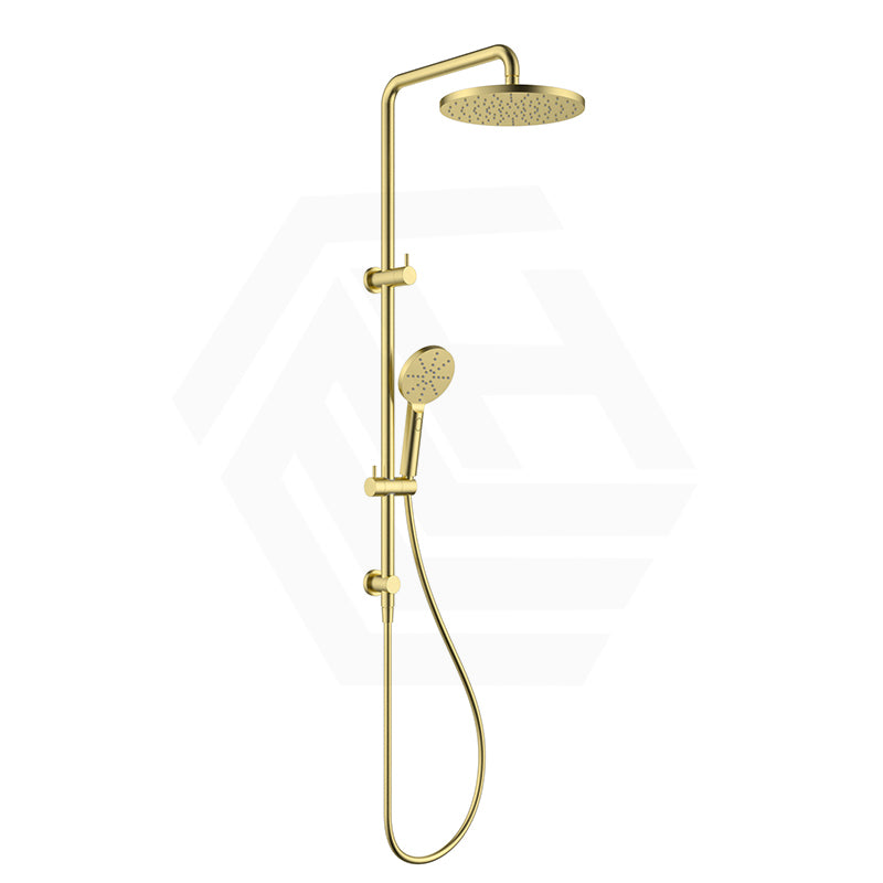G#4(Gold) Feron Round Multi-Function Twin Shower Set